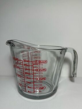 4 cup MEASURING CUP Clear Glass 32oz quart liter mL bowl Anchor Hocking 55178OL9
